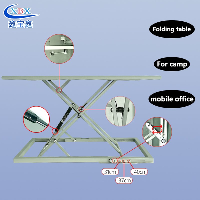 China Steel Fabrication Sheet Metal Fabrication Metal Rack Folding Table For Travel Camp Portable Folding Dining Table
