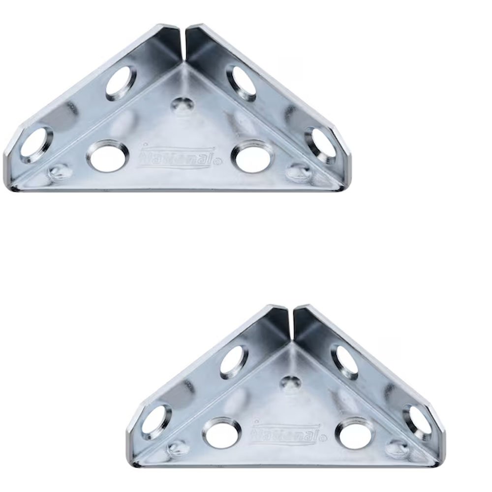 Custom Sheet Metal Fabrication Zinc Plated Steel Corner Brackets Triangle Corner Brace