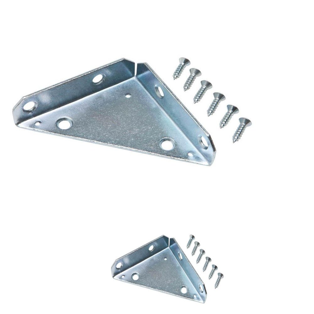 Custom Sheet Metal Fabrication Zinc Plated Steel Corner Brackets Triangle Corner Brace