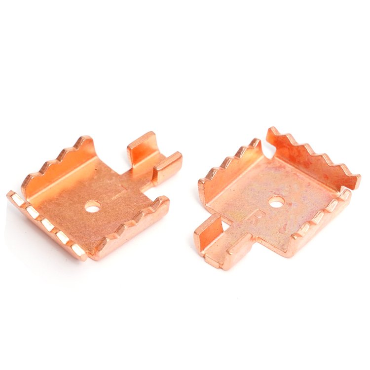 Custom Copper Brass Small Sheet Metal Stamping Molding Parts Battery Connector Terminal Sheet Metal Fabrication