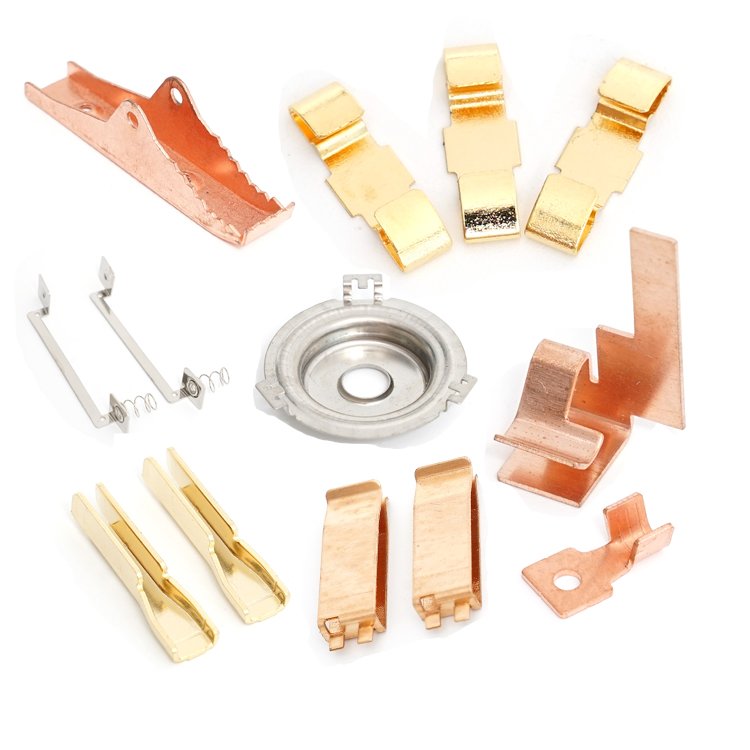 Custom Copper Brass Small Sheet Metal Stamping Molding Parts Battery Connector Terminal Sheet Metal Fabrication