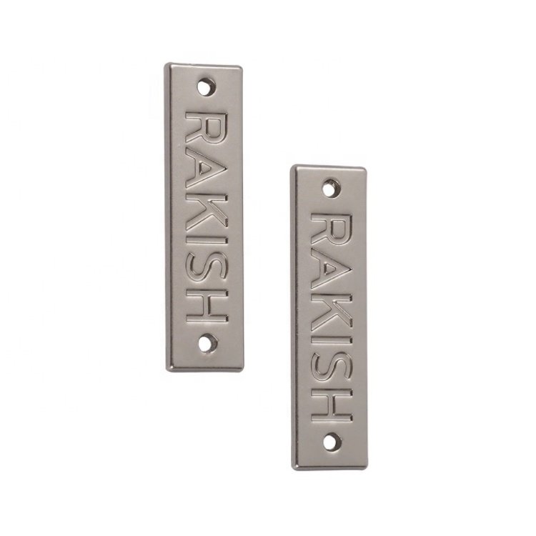 Custom Sheet Metal Label Aluminum Employee Customized Reusable Stainless Steel Name Tag