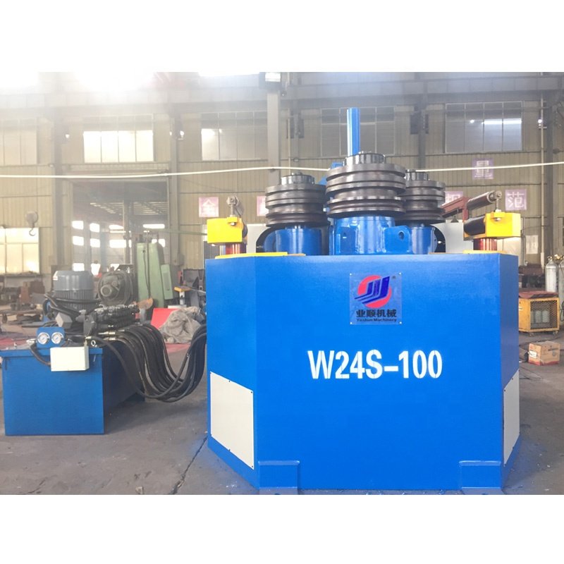 w24s-45 degree setting sheet metal horizontal hydraulics metal profile h beam profile steel bender bending rolling machine