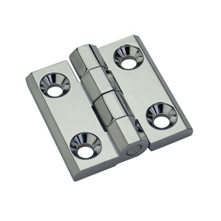 Custom Sheet Metal Fabrication Machined Powder Coated Hinges 3.5 inch Square Corner Design