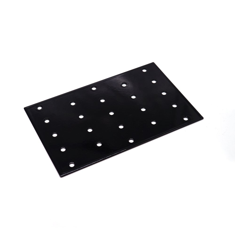 Custom Stainless Steel 201304 Iron Dacroment Black Powder Coating Porous Flat Bracket for Greenhouse