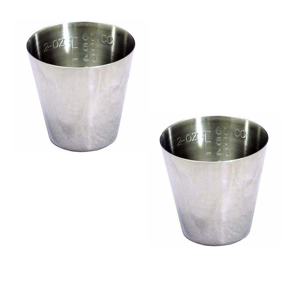 Custom Sheet Metal Fabrication Manufacturer 2oz 60cc Stainless Steel Measuring Medicine Cup with Graduated Design
