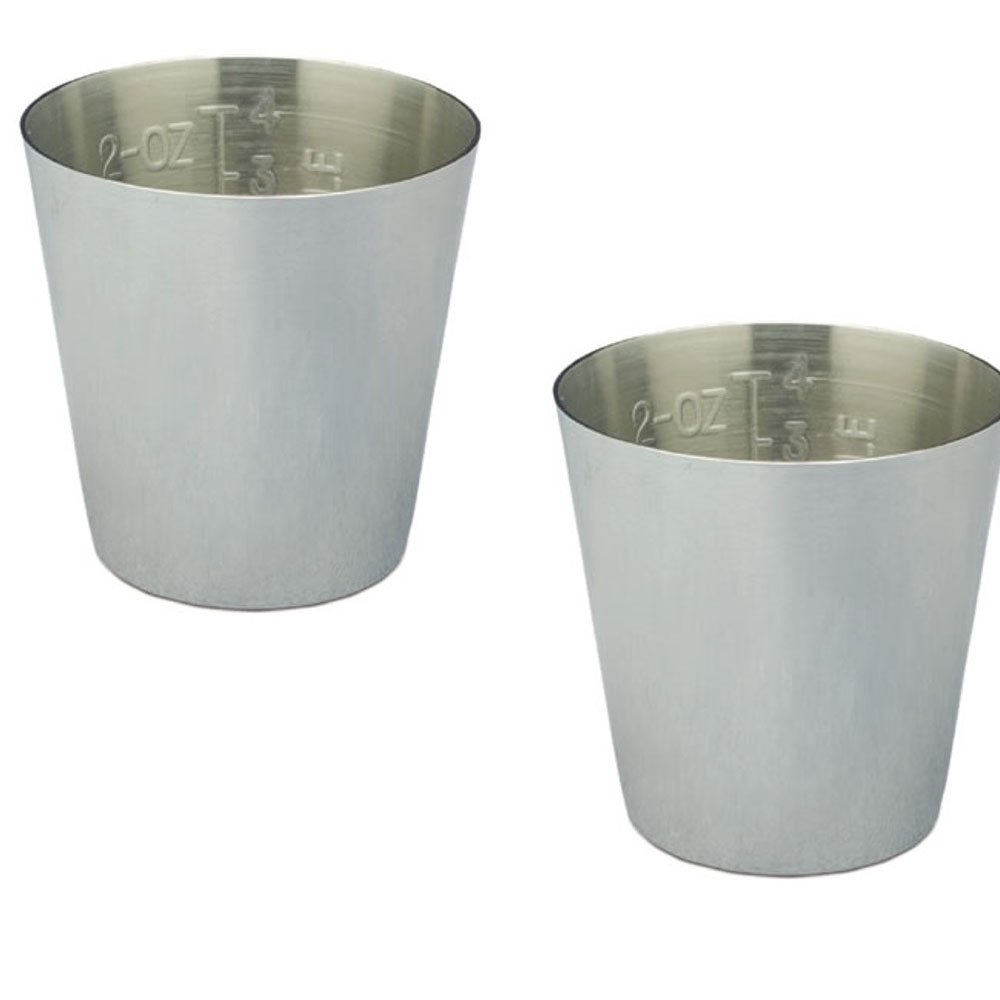 Custom Sheet Metal Fabrication Manufacturer 2oz 60cc Stainless Steel Measuring Medicine Cup with Graduated Design