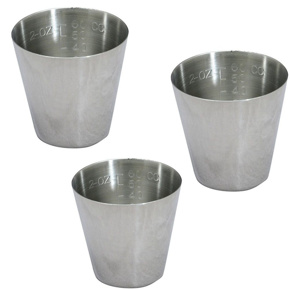 Custom Sheet Metal Fabrication Manufacturer 2oz 60cc Stainless Steel Measuring Medicine Cup with Graduated Design