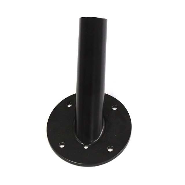 Customized Sheet Metal Fabrication Flagpole Holder Black Powder Coating Welding Tube Forming Parts