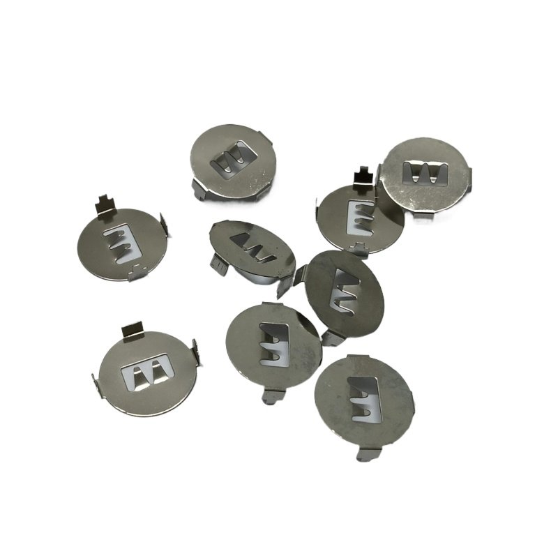 Fixed round Battery Clip Hardware Manganese Steel Car Remote Control Battery Shrapnel Sheet Metal Fabrication Product