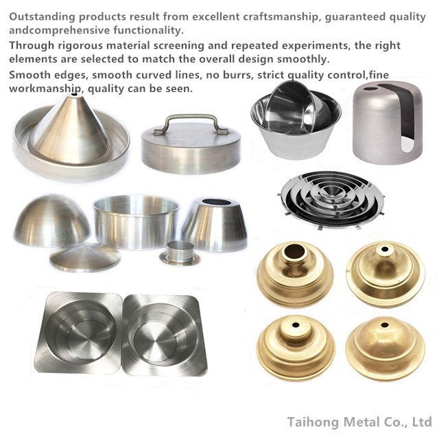 Custom spinning top metal spinning deep drawing parts sheet metal fabrication