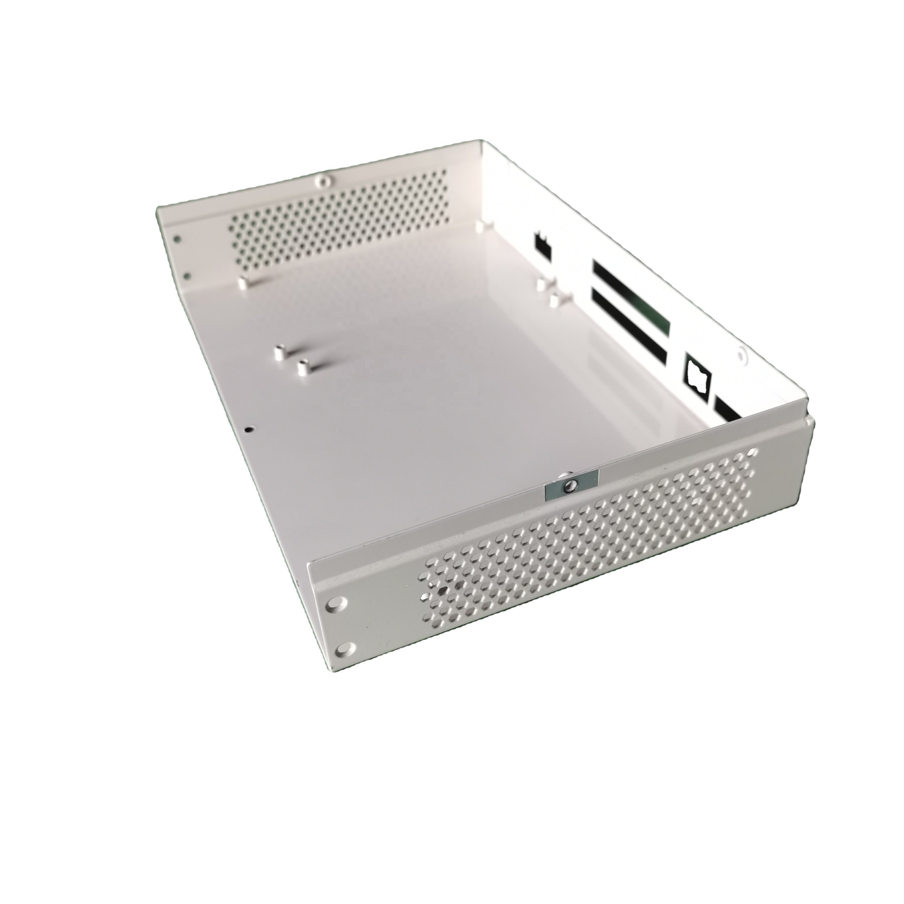 Custom bending stamping works processing parts welding service stainless aluminium steel sheet metal fabrication enclosure box