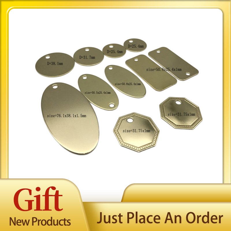 Custom Made OEM Sheet Metal Fabrication Stamping Polished Brass Round Blank Tag With ISO9001 Certificated