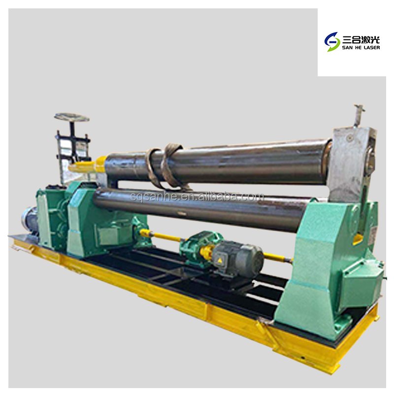 Iron Sheet Bender Metal Sheet Mechanical Rolling Machine 3 Roller Steel Plate Bending Machine For Sale