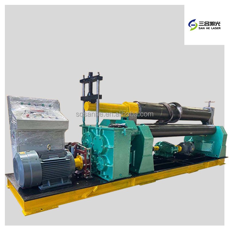 Iron Sheet Bender Metal Sheet Mechanical Rolling Machine 3 Roller Steel Plate Bending Machine For Sale