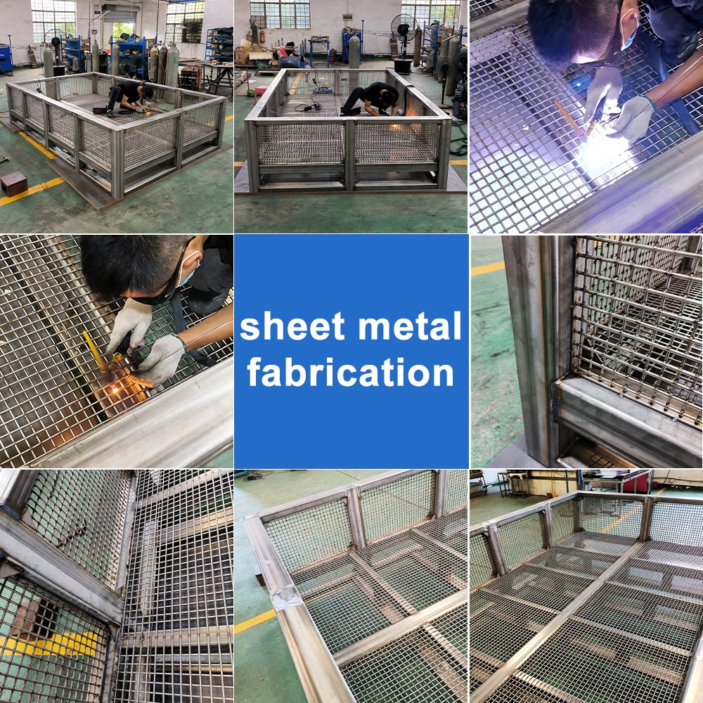 Custom large metal cage / stainless steel frame laser cutting welding parts processing manufacturer sheet metal fabrication