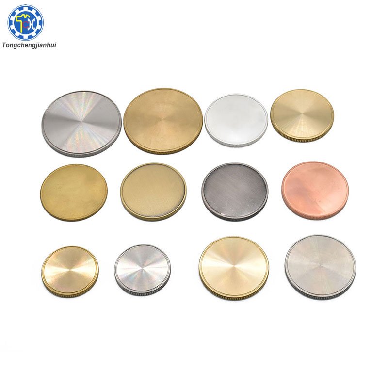 OEM Sheet Metal Fabrication Sheet Metal Tags Galvanised Gold Brass Metal Blank Coin Stamping Parts souvenir coin memorial coins