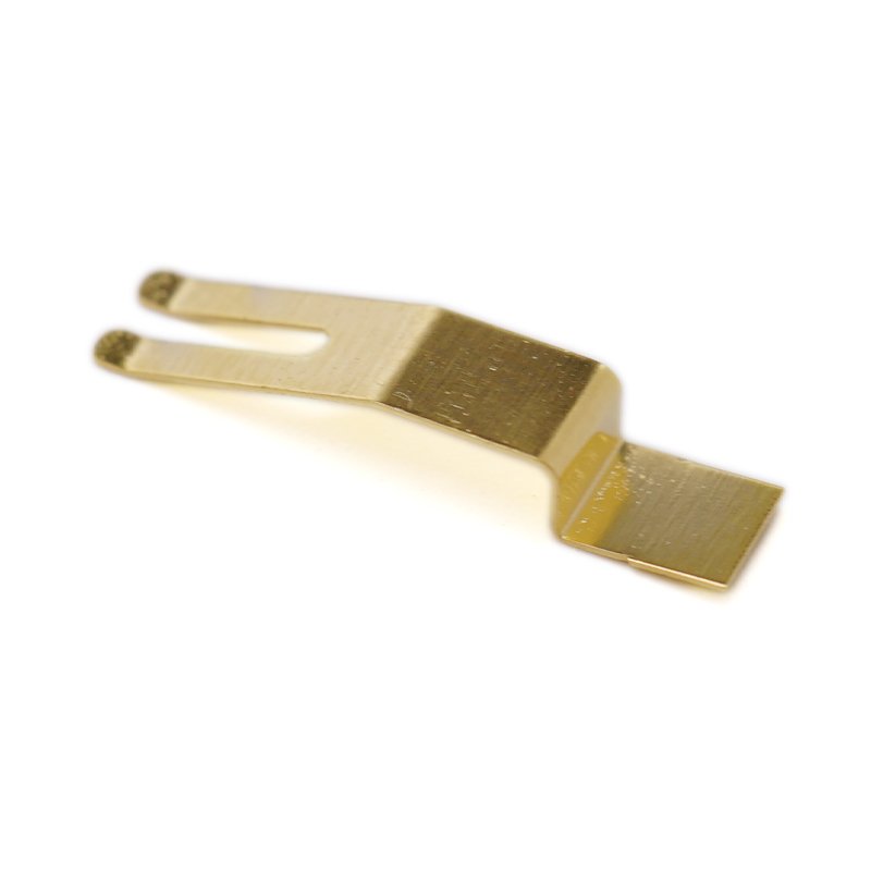 Custom Sheet Metal Fabrication Brass Contact Shrapnel Stamping Copper Electrical Bending Battery Shrapnel Brass Terminal Clip