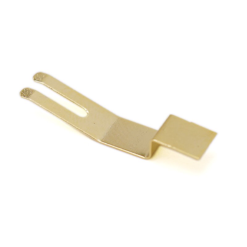 Custom Sheet Metal Fabrication Brass Contact Shrapnel Stamping Copper Electrical Bending Battery Shrapnel Brass Terminal Clip