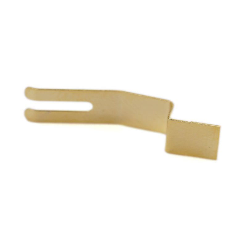 Custom Sheet Metal Fabrication Brass Contact Shrapnel Stamping Copper Electrical Bending Battery Shrapnel Brass Terminal Clip