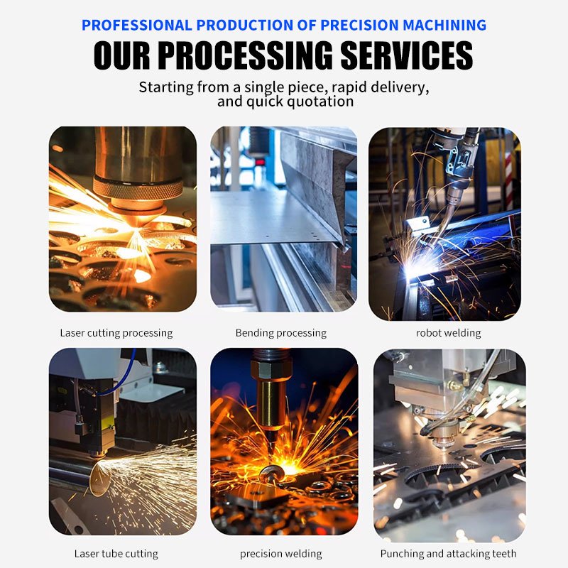 Metal Laser Cutting Bending Parts Stainless Aluminium Welding Service Custom Processing Carbon Sheet Metal Fabrication Work