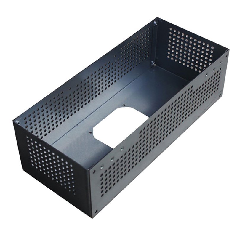 OEM Custom High Precision Black Powder Coating Carbon Steel Case Enclosure Electronics Box Sheet Metal Fabrication