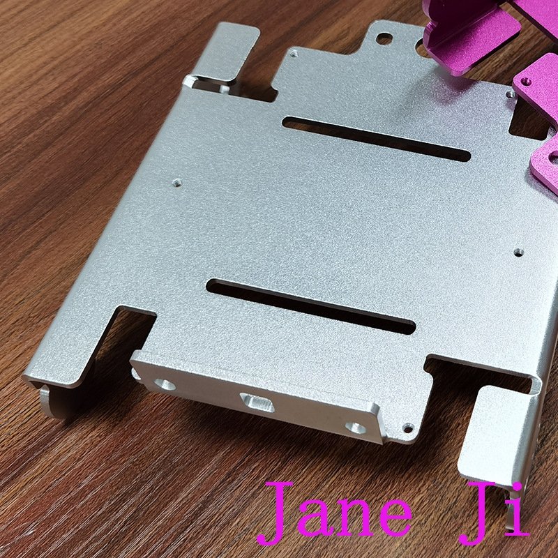 Sandblasted Silver Anodized Aluminum 6061 7075 Sheet Metal Parts