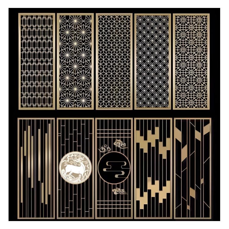 Aluminum alloy plate stainless steel fabrication custom decor sheet metal screen outdoor laser cutting metal