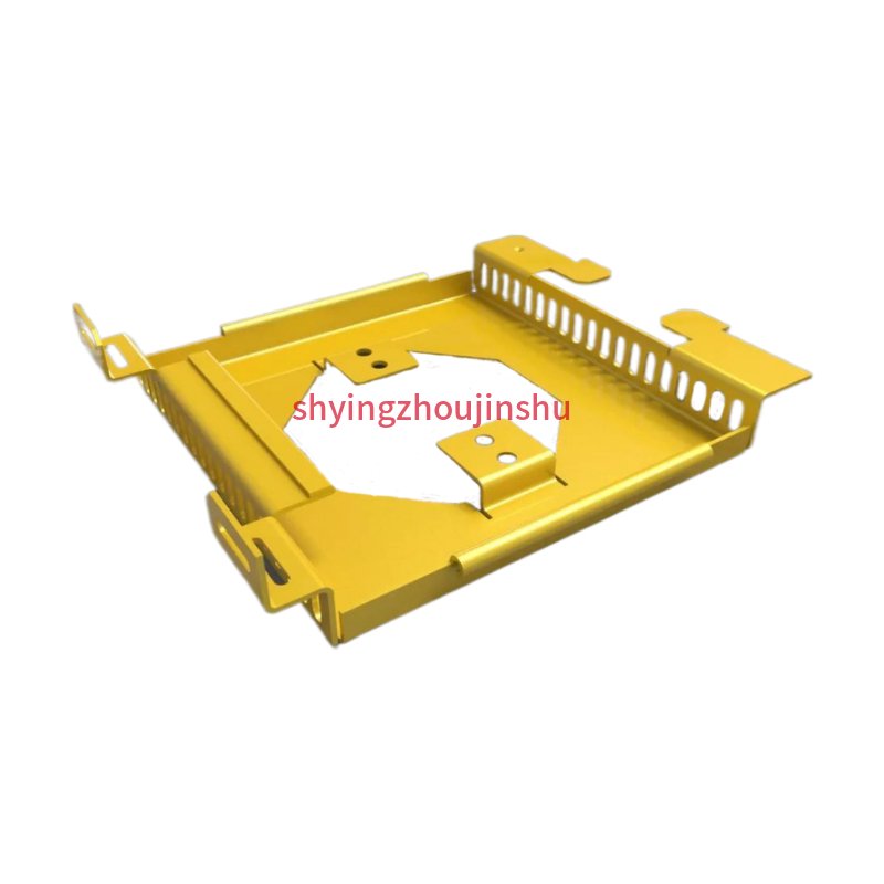 Custom painted powder coated sheet metal steel laser cutting bending parts with welding fabrication