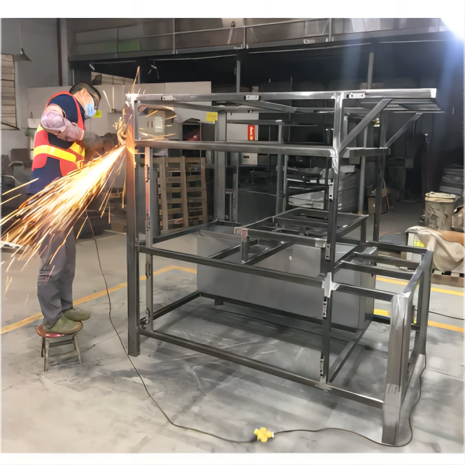 metal factory Custom Heavy steel structure welding metal shell frame sheet metal fabrication service
