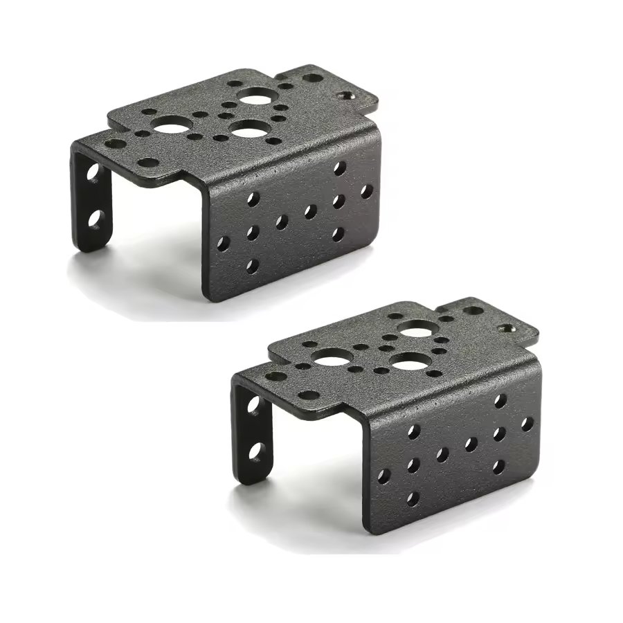 Custom Sheet Metal Fabrication Aluminum Servo Mount Bracket Pan Tilt Servo Bracket Sensor Mount U Shape Bracket