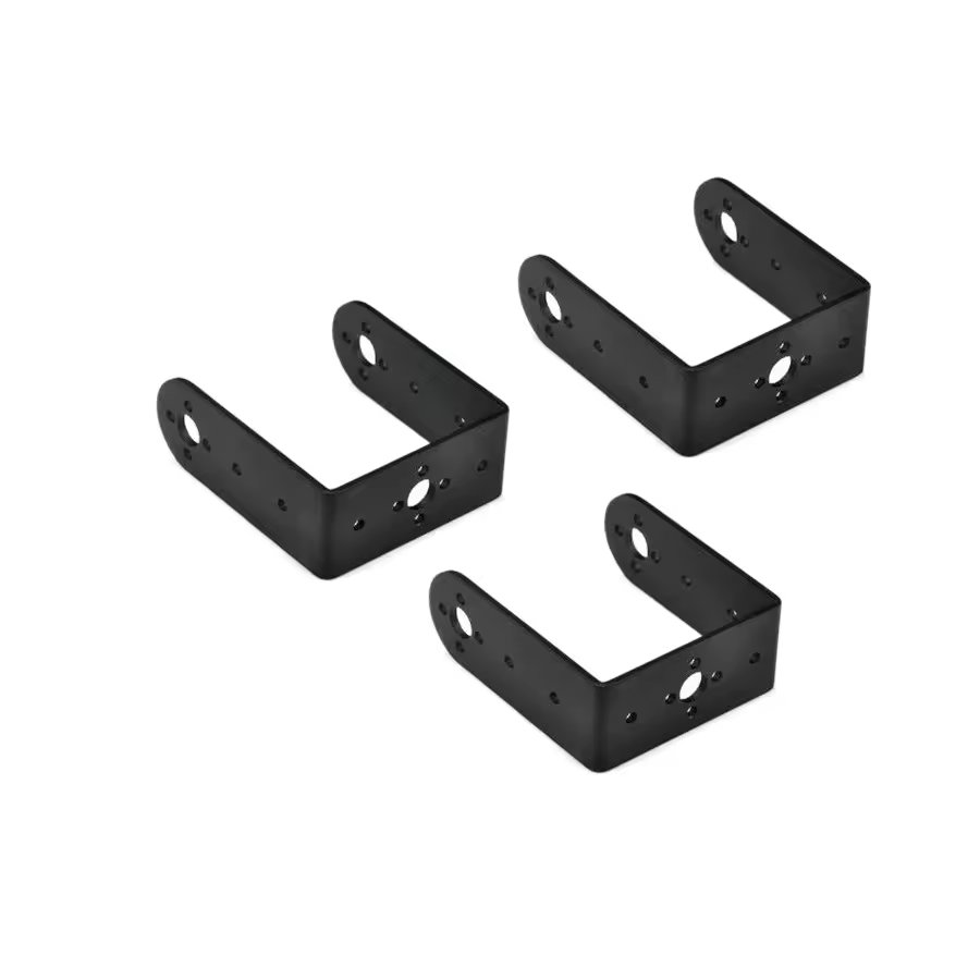 Custom Sheet Metal Fabrication Aluminum Servo Mount Bracket Pan Tilt Servo Bracket Sensor Mount U Shape Bracket