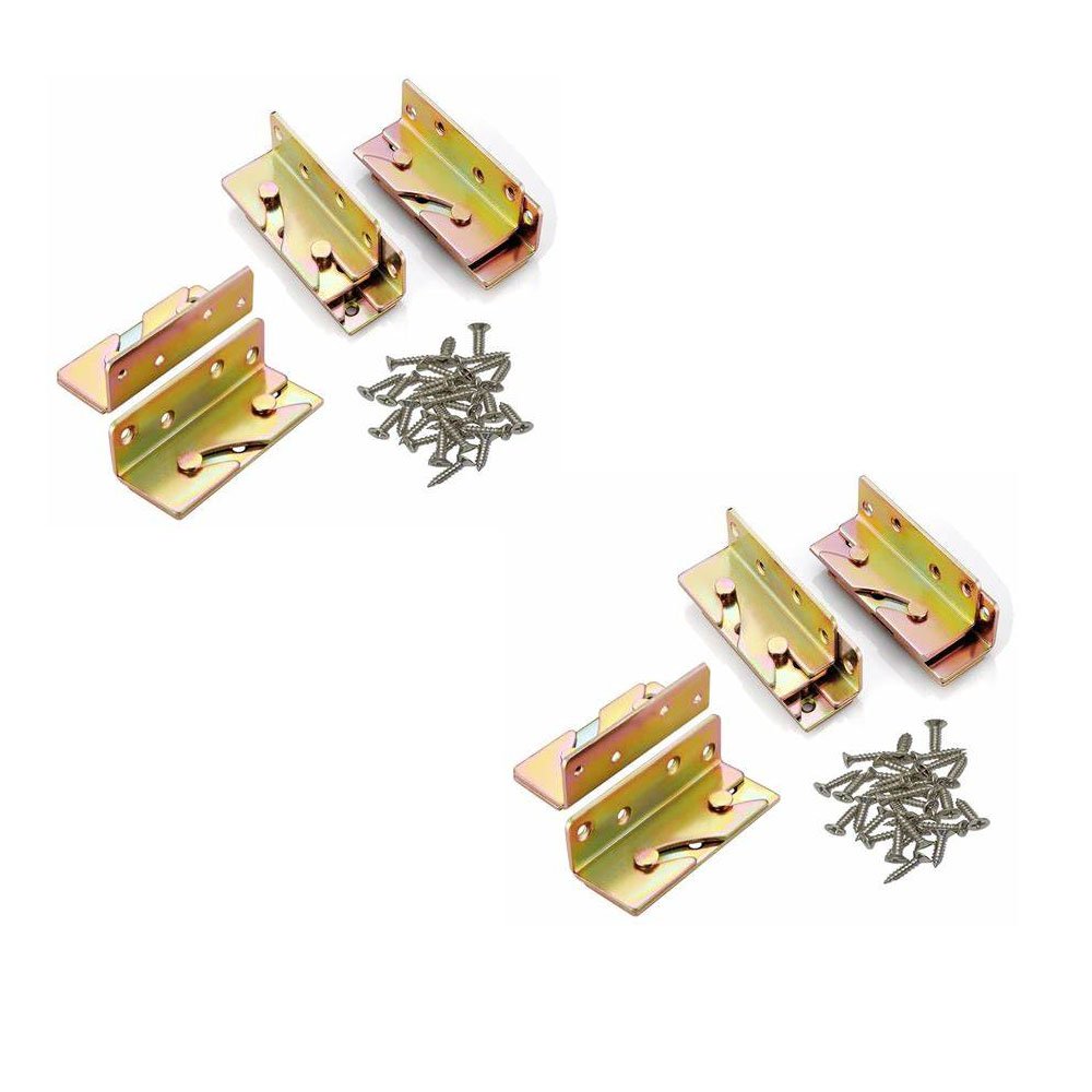 Custom Sheet Metal Fabrication Manufacturer Bed Frame Brackets Bed Rail Brackets Bed Frame Connectors with Screws