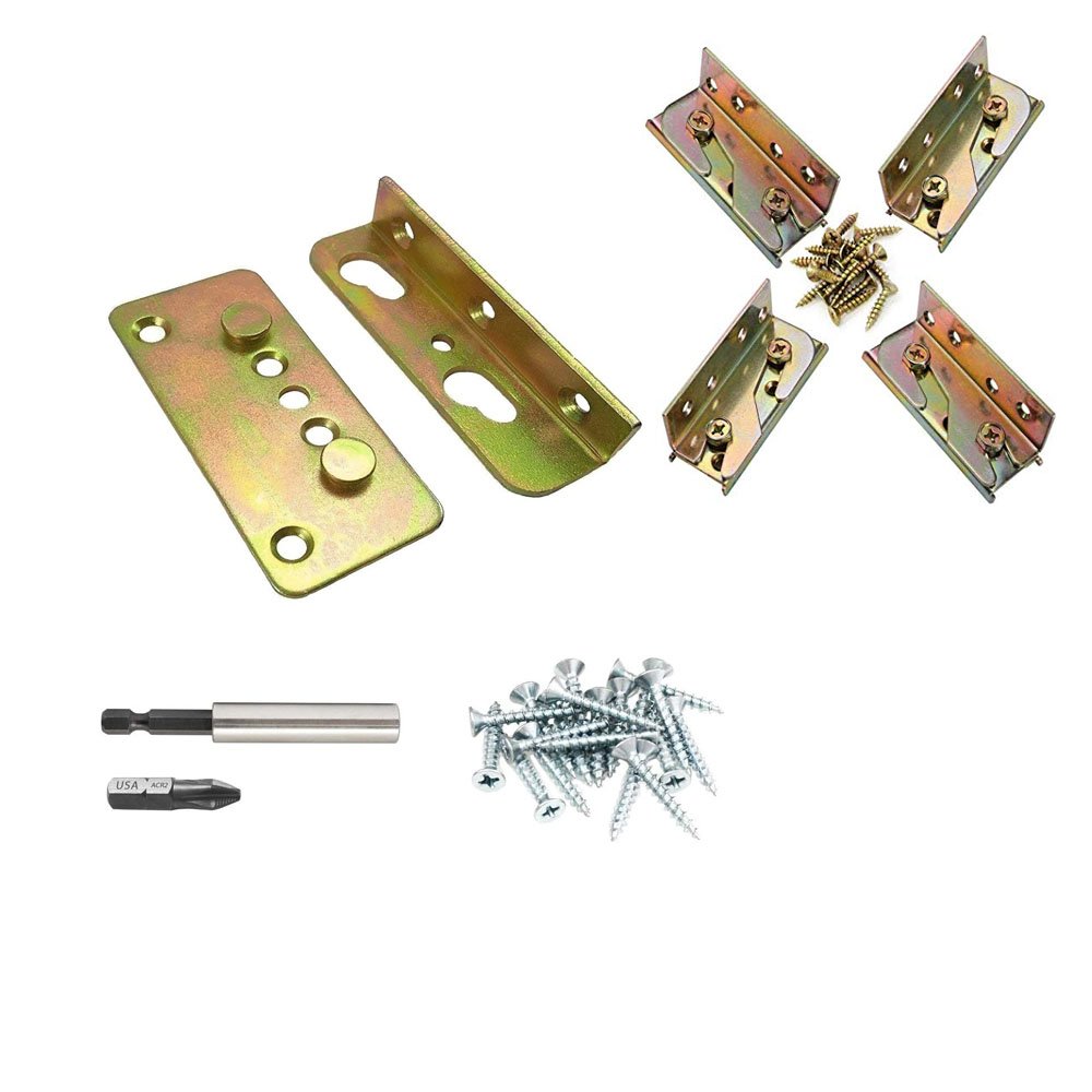 Custom Sheet Metal Fabrication Manufacturer Bed Frame Brackets Bed Rail Brackets Bed Frame Connectors with Screws