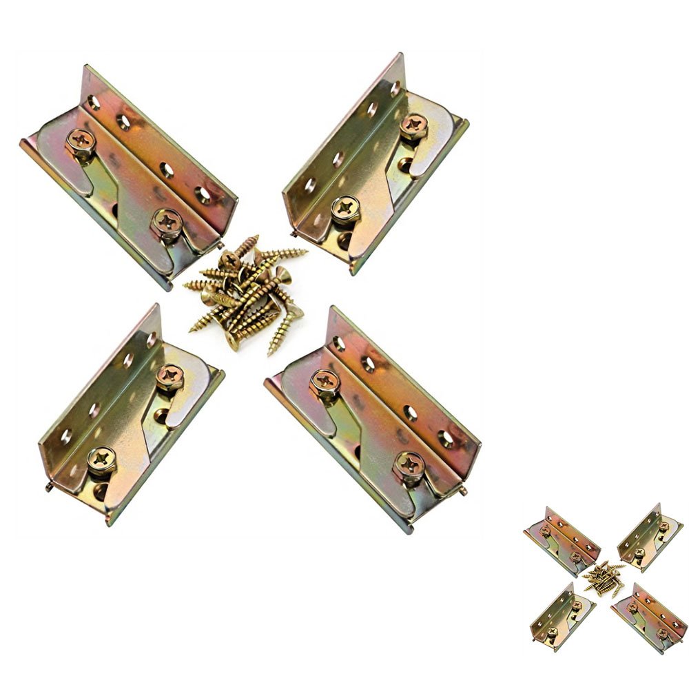 Custom Sheet Metal Fabrication Manufacturer Bed Frame Brackets Bed Rail Brackets Bed Frame Connectors with Screws