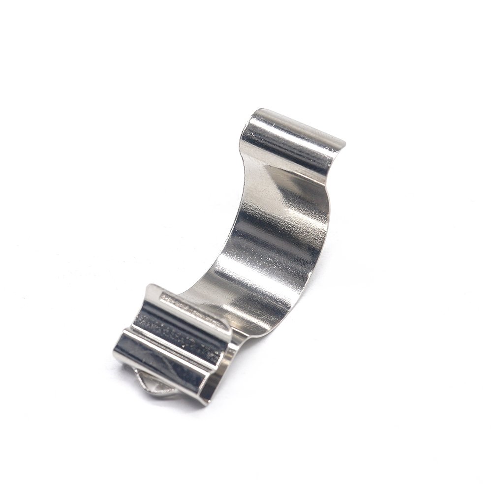 Custom Sheet Metal Fabrication Stainless Steel Chrome Pipe Clamp Cable Clamp Guide Clip for Electronic Contact