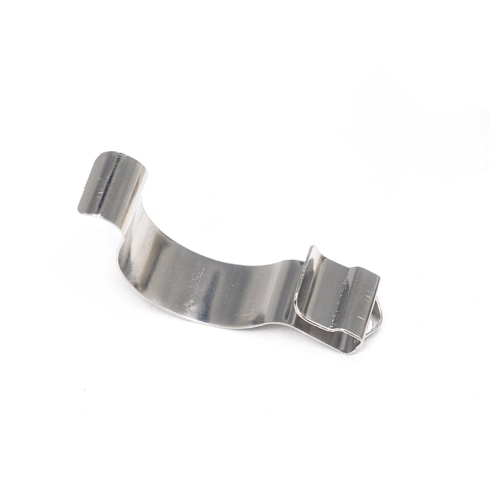 Custom Sheet Metal Fabrication Stainless Steel Chrome Pipe Clamp Cable Clamp Guide Clip for Electronic Contact