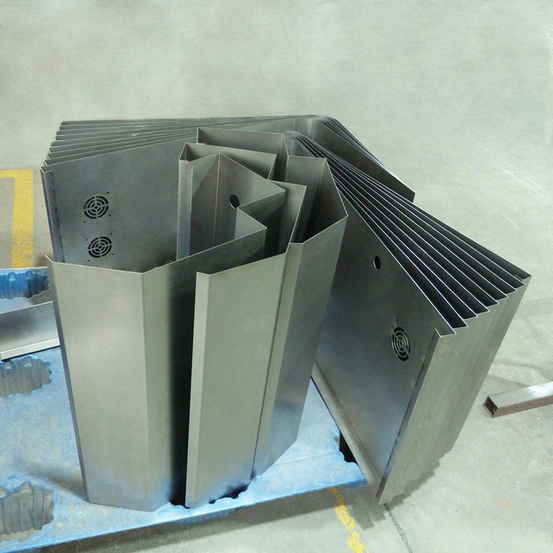 Aluminum anodized stainless steel parts laser cutting bending weld sheet metal fabrication