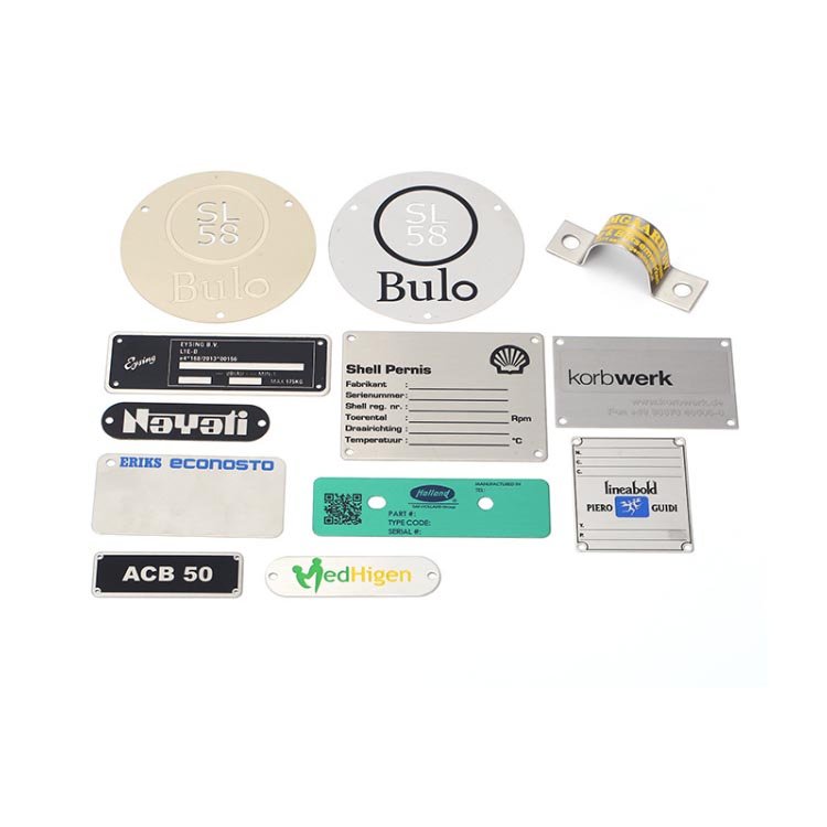 Sublimed nameplate business metal tags logo aluminum signs laser cutting metal sheet metal fabrication