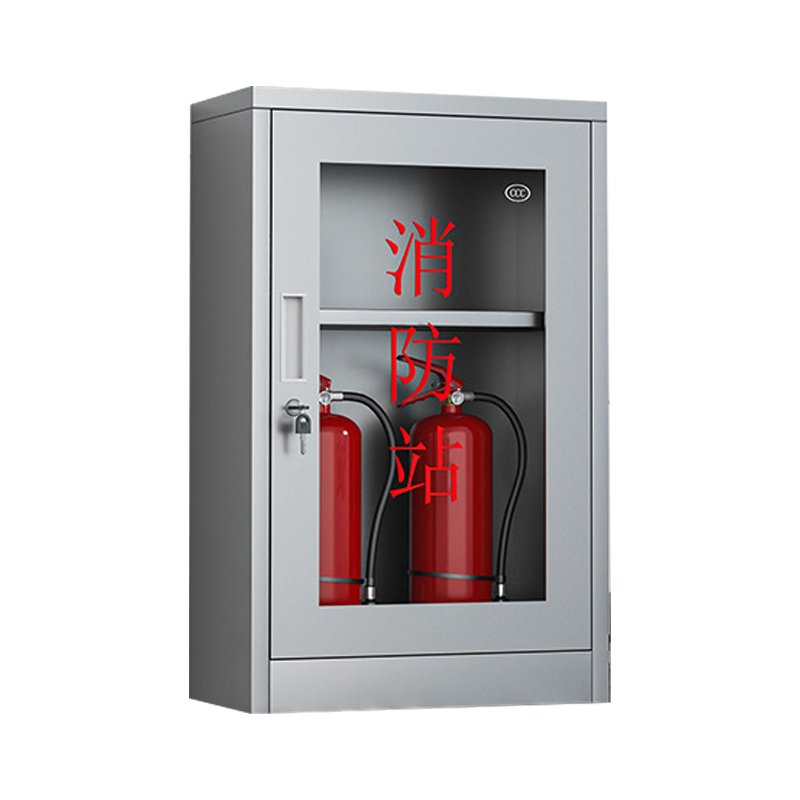 School Fire Prevention Equipment Display Cabinet Stainless Steel Fire Box Sheet Metal Fabrication Mall Fire Equipment Display