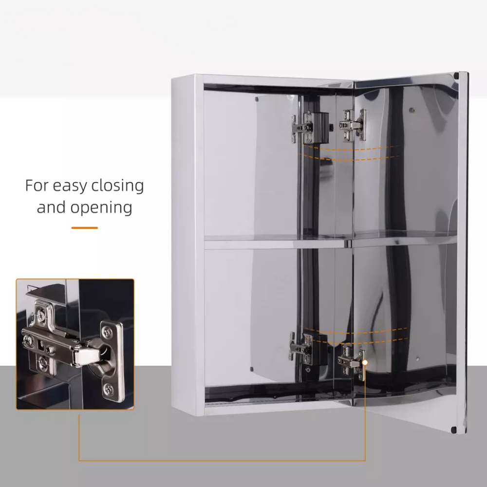 Wall Mounted Bathroom Storage Cabinet Stainless Steel with Adjustable Shelves sheet metal fabrication stainless steel aluminum