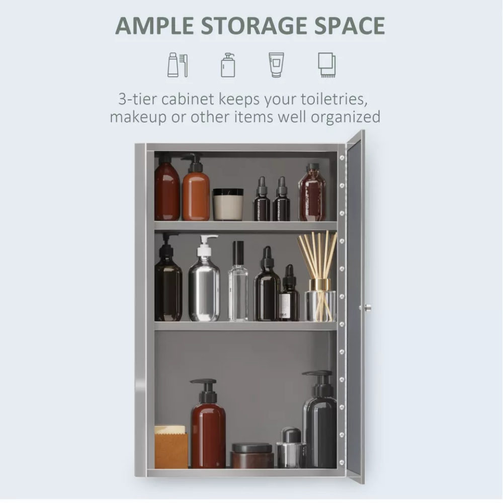 Stainless Steel Bathroom Storage Wall Cabinet Wall Mounted water proof Sheet Metal Fabrication For Machine Parts