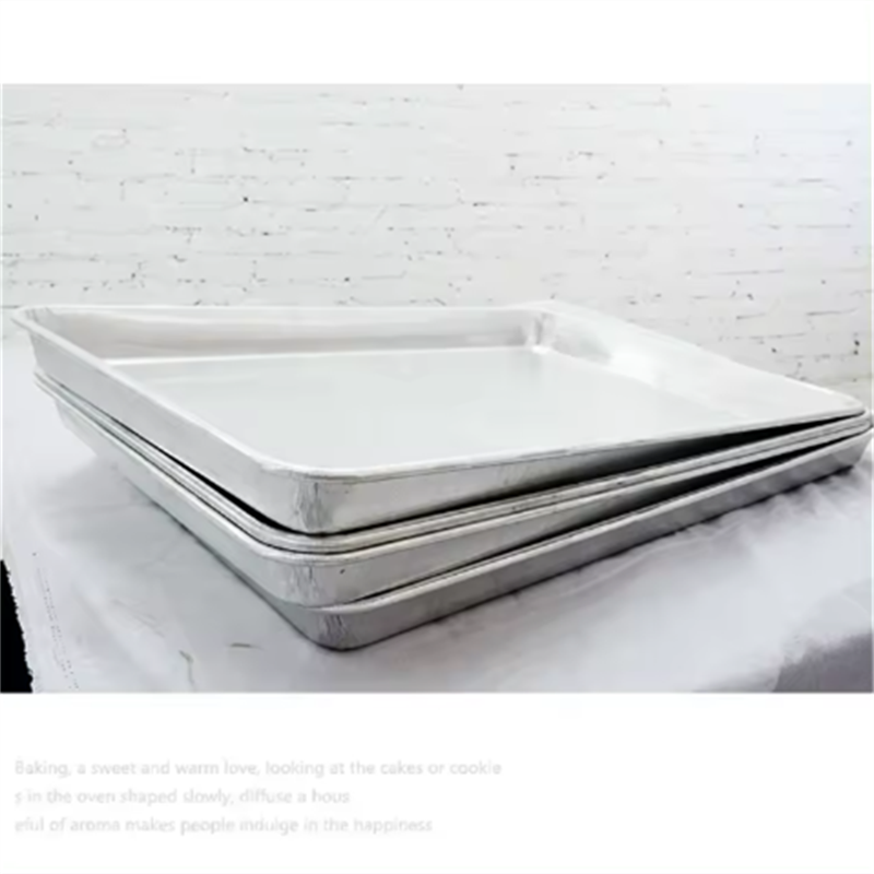 Manufacturer 304 stainless steel baking serving oven tray customized food grade perforated metal bakeware pan aluminum tray