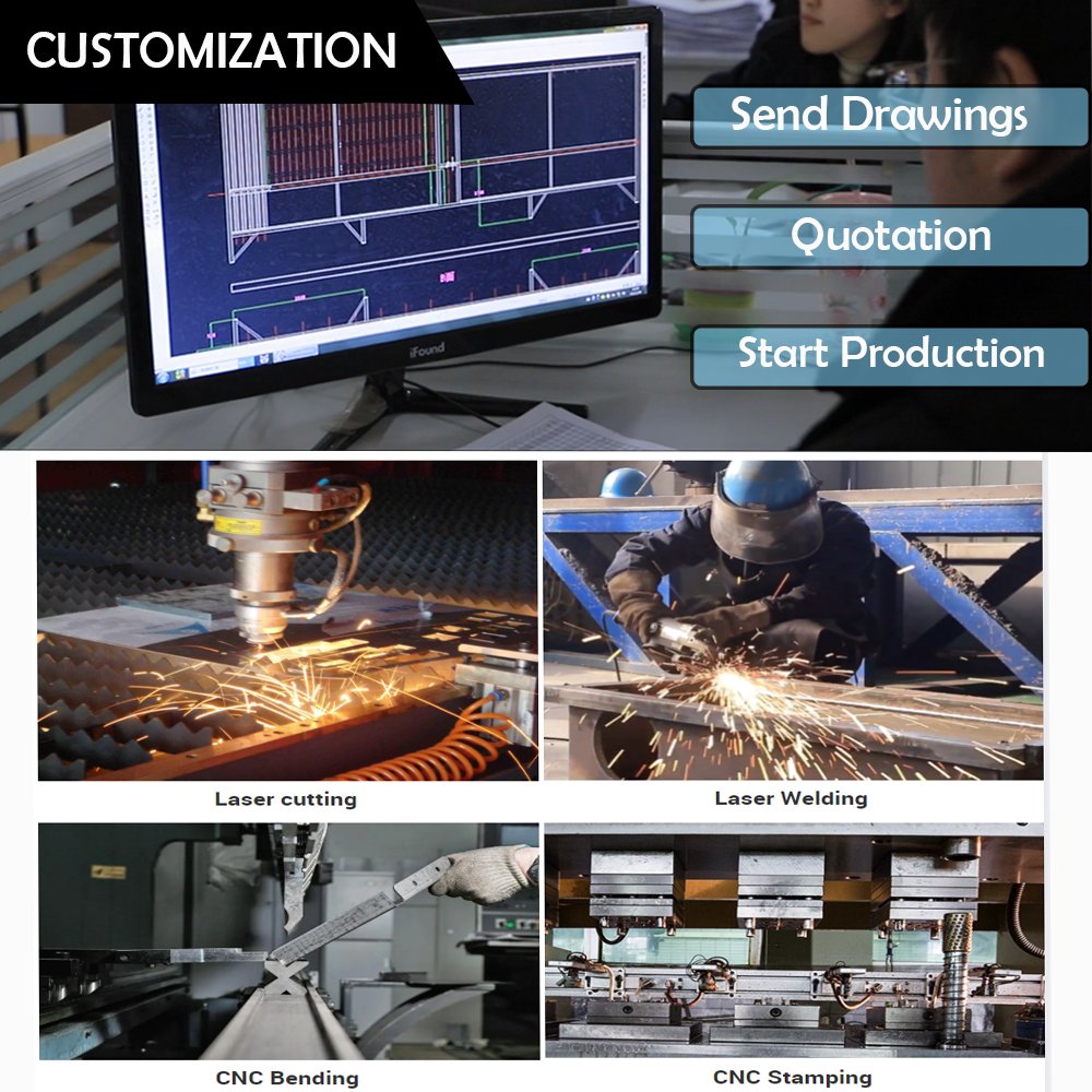 Custom Stamping Laser Cutting Parts Customized Steel Work Sheet Metal Fabrication