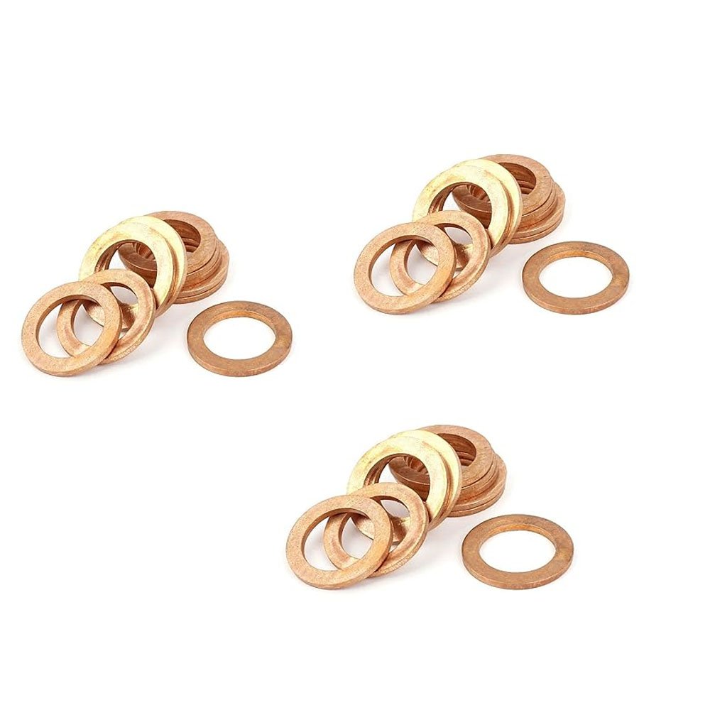 Custom Sheet Metal Fabrication Manufacturer Copper Crush Washer Flat Oil Seal Gasket Copper Crush Washers