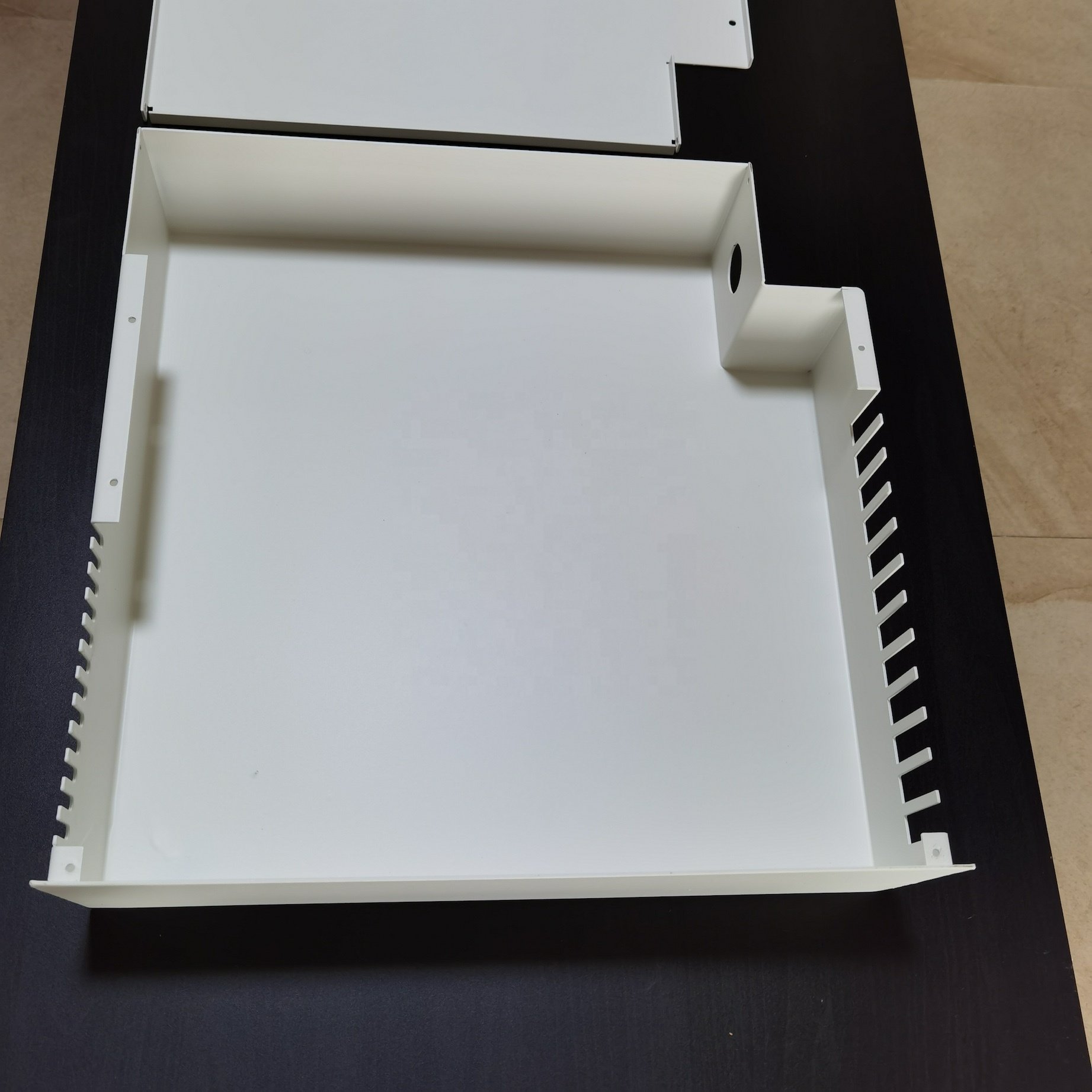OEM Carbon Steel Enclosure Color Powder Coated Customer Sheet Metal Fabrication Tray