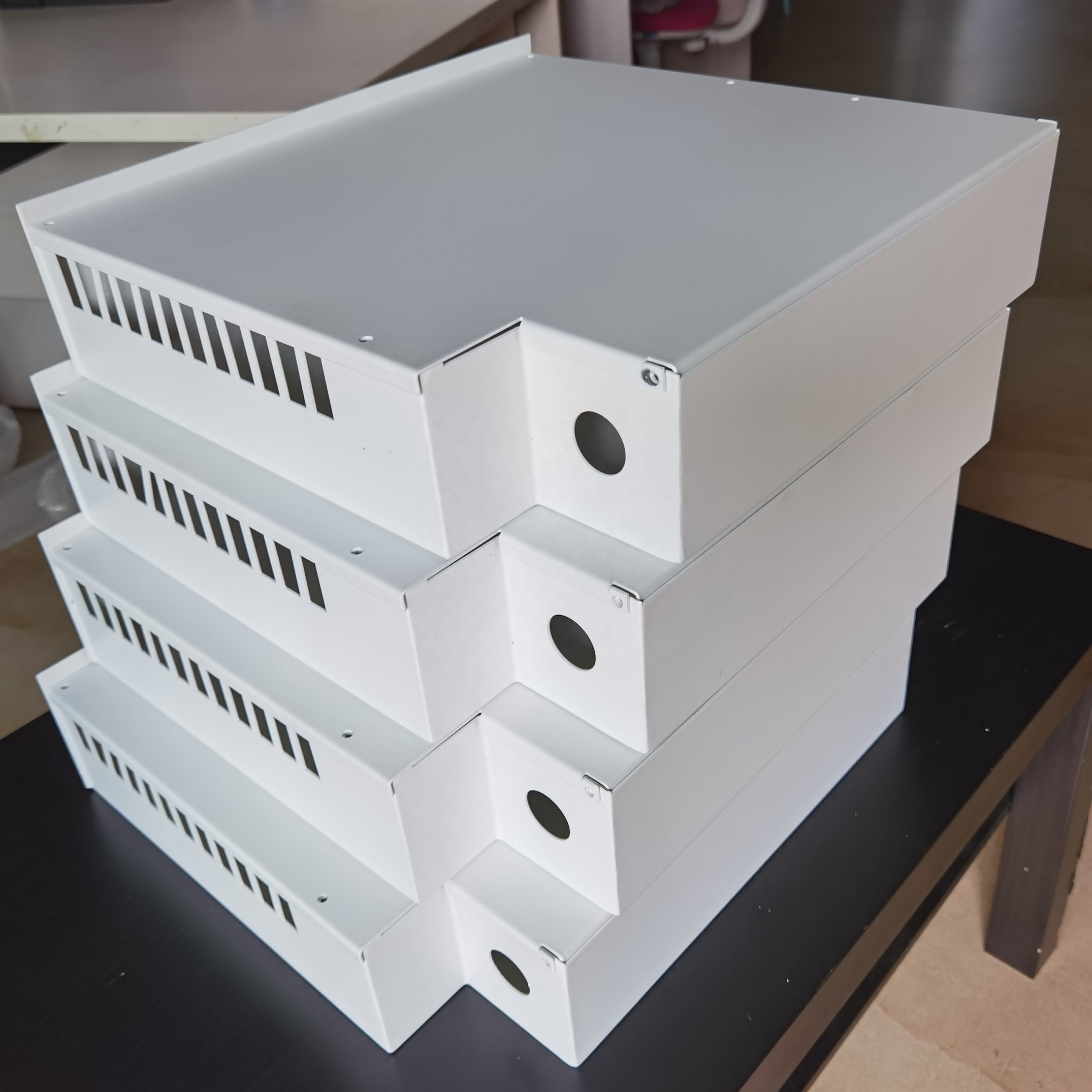 OEM Carbon Steel Enclosure Color Powder Coated Customer Sheet Metal Fabrication Tray