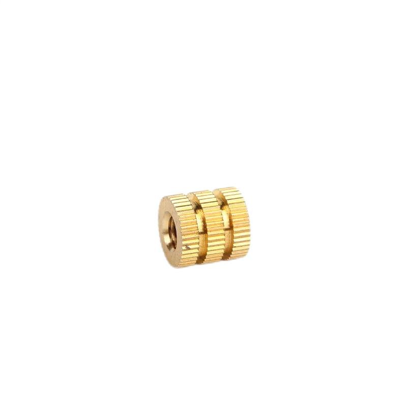 CNC Hardware Processing Knurled Copper Nut Injection Straight Twill Copper Insert Embedded Parts Sheet Metal Fabrication