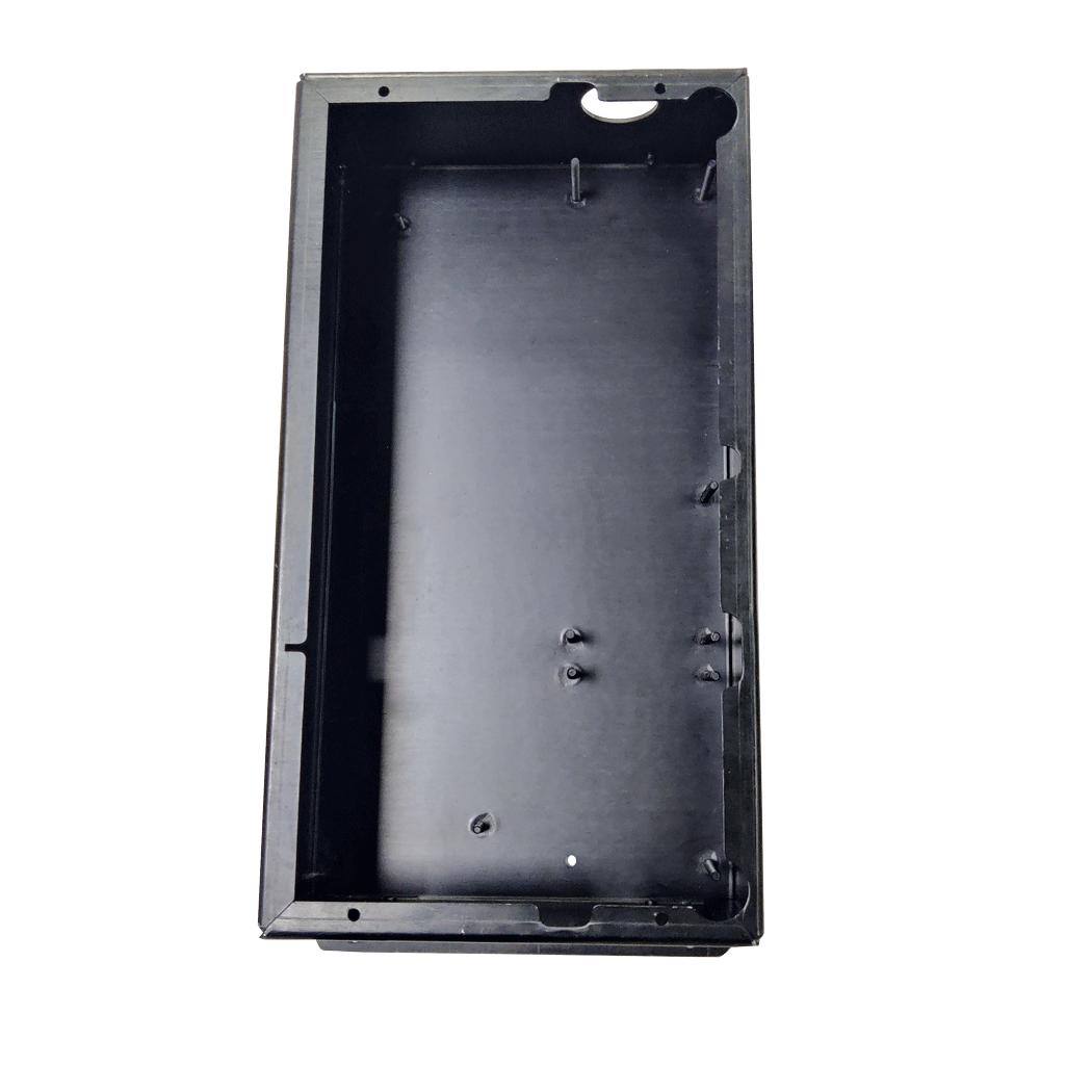 Dongguan sheet metal fabrication aluminum enclosure,brushed aluminum alloy material black anodized metal box