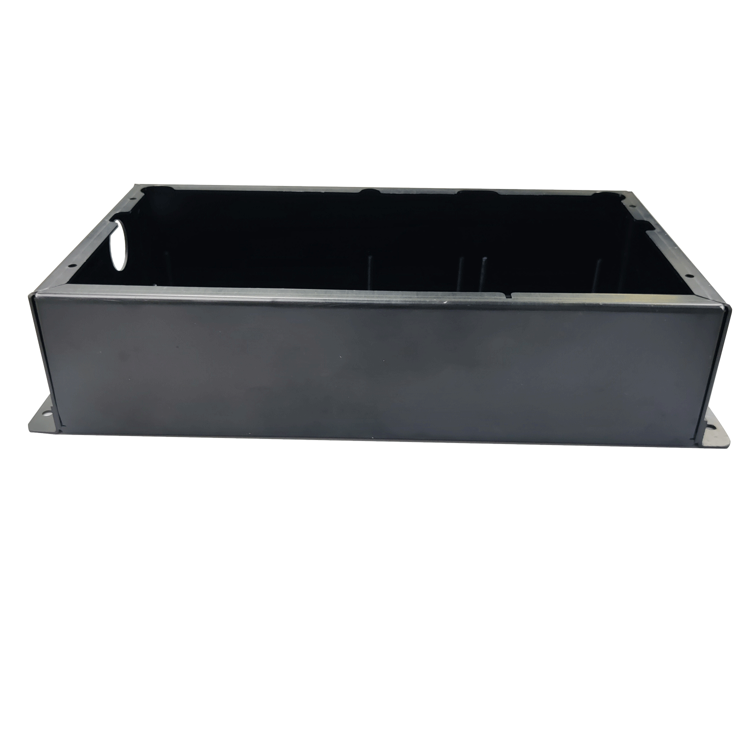 Dongguan sheet metal fabrication aluminum enclosure,brushed aluminum alloy material black anodized metal box
